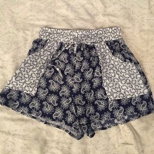 LF House of Three Blue Soft Paisley Shorts